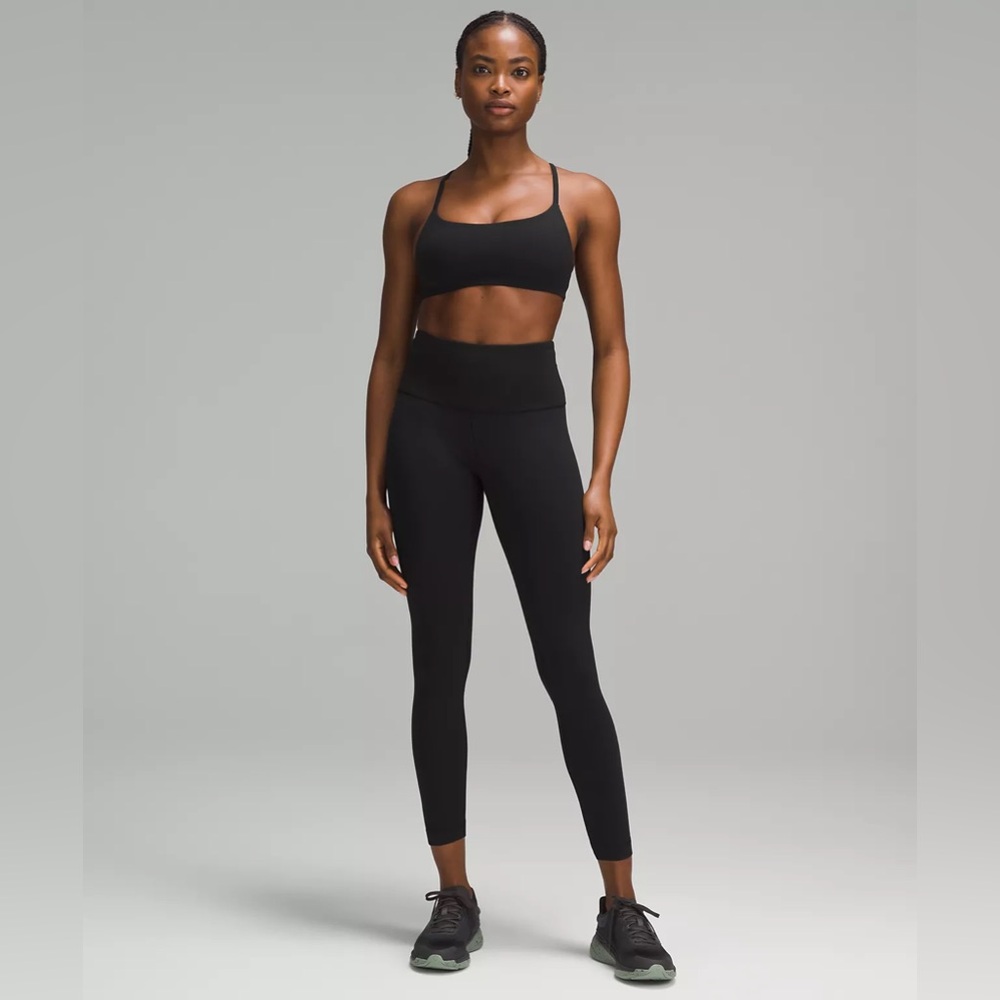 NEW Lululemon Wunder Train Ribbed Black Leggings 25” Size 4 Full Length